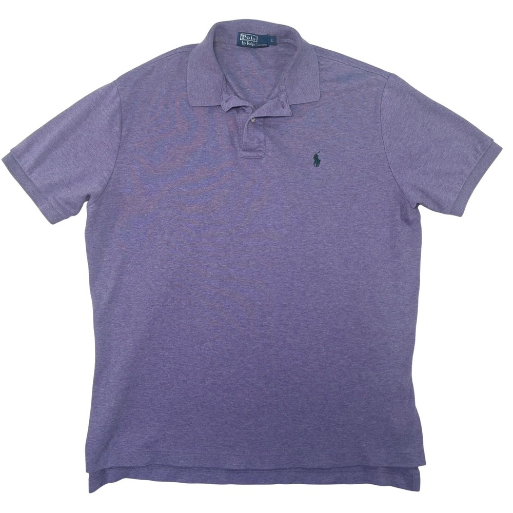 Polo by Ralph Lauren Mens Purple Polo Shirt Classic Fit Short Sleeve Golf Sz L